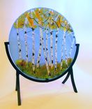 Aspen Fused Glass Round Panel 12 3 small