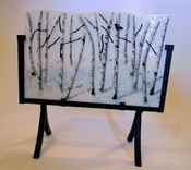 Aspen Winter Panel In Fused Glass 2 small