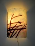 Bird At Dawn - Fused Glass Wall Sconce 1 small