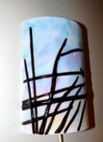 Bird At Dawn - Fused Glass Wall Sconce 3 small