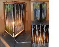 Three Seasons Fused Glass Table Lamp 3 small