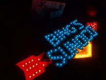 Extra Large Sunoco Movie Theater Size Marquee Arrow Letter Vintage Huge 7 Feet Bulbs 2 small