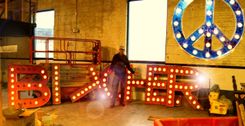 Largest Outdoor Vintage Marquee Art In South Bend, In 2 small
