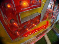 Vintage Marquee Art Eat Arrow Flame Lights Huge 4 Ft X 2 Ft 4 small