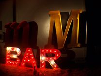 Bar 2ftx2ft Each Outdoor Vintage Marquee Art Letter Smash Style Deluxe 2 small