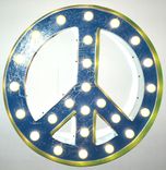 Large Huge Movie Vintage Marquee Art Fully Outdoor Peace Sign Channel 35x35 Custom 1 small