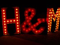 H&M Vintage Marquee Art Letter Bulb Channel 3 Ft Each 3 small