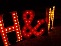 H&M Vintage Marquee Art Letter Bulb Channel 3 Ft Each 5 small