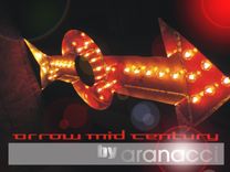 Mid Century Arrow Vintage Marquee Huge 48" X 13" Letter Lights Electric Light Fixture 1 small