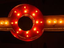 Mid Century Arrow Vintage Marquee Huge 48" X 13" Letter Lights Electric Light Fixture 2 small