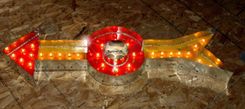 Mid Century Arrow Vintage Marquee Huge 48" X 13" Letter Lights Electric Light Fixture 4 small
