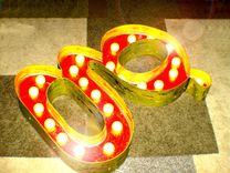 Marquee Letter Lower Case G Vintage Art Smash Style Deluxe 3 small