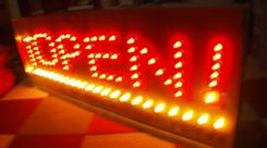 Vintage Marquee Art Open Double Sided Blackboard 6 Feet X 26" X 4 Deep 2 small