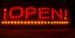 Vintage Marquee Art Open Double Sided Blackboard 6 Feet X 26" X 4 Deep 3 small