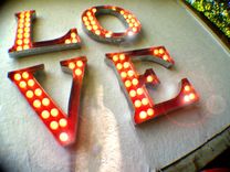 2ftx2ft Each Four Indoor Vintage Marquee Art Letter Smash Style Deluxe 2 Channel Indoor 4 small