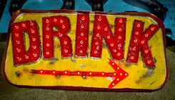 Vintage Marquee Art Drink Arrow Flame Lights Second Generation 4 Ft X 2 Ft 1 small