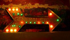 Marque Arrow Lights Las Vegas 45" X 18" X 4" Rusted Vintage Art Aranacci 1 small