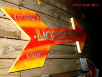 Marque Arrow Lights Las Vegas 45" X 18" X 4" Rusted Vintage Art Aranacci 5 small