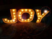 Christmas Decoration Joy Large Huge Vintage Marquee Art Letter Bulb Channel 2ft X 2ft 5 small
