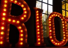 Rio New Buffalo Inspired 3ftx2ft Each Vintage Marquee Art Letter 3 small
