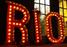 Rio New Buffalo Inspired 3ftx2ft Each Vintage Marquee Art Letter 5 small