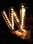 Large Huge Vintage Marquee Art Letter Bulb Channel 3ft X 3ft Win Cubs Sox 3 small