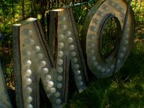 Large Huge Vintage Marquee Art Letter Bulb Channel 3ft X 2.5 - 3ft 1 small