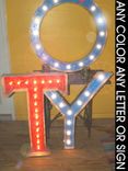 Any Size Color Shape Bulbs Large Movie Theater Marquee Letter Vintage 3 Feet 25 Bulbs Max 1 small