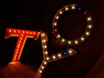 Any Size Color Shape Bulbs Large Movie Theater Marquee Letter Vintage 3 Feet 25 Bulbs Max 2 small