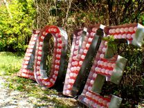 Love 3ftx2ft Vintage Marquee Art Letter Smash Style Deluxe 2 Channel 1 small