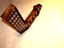 2ft X 2ft Rusted High Vintage Marque Art Aranacci Arrow Lights 3 small