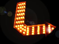 2ft X 2ft Rusted High Vintage Marque Art Aranacci Arrow Lights 5 small