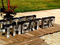 Movie Theater Marquee Letter Light Channel Any Letter Metal Vintage Sign Industrial 4 small