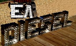 Movie Theater Marquee Letter Light Channel Any Letter Metal Vintage Sign Industrial 5 small