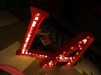 Large Huge Movie Marquee Letter Bulb Channel Any Letter Light Up Vintage 5 small