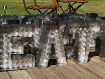 Movie Marquee Letter Bulb Channel Any Letter Metal Vintage Sign 4 small