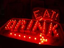 Vintage Marquee Art Eat Drink Arrow Flame Lights Terza Generation 4 Ft X 2 Ft 4 small