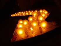 Large Arrow Deluxe 72 Bulbs 50 Back Lights Double Switch Vintage Marquee Art Aranacci 5 small