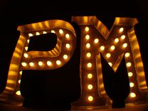 Vintage Marquee Art Letter Smash Style 20 X 17 X 4.5 2 small