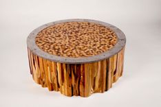 Mixed Wood Mosaic End Grain Top Coffee Table 1 small