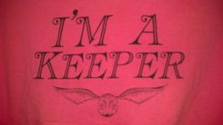 Sale Harry Potter Inspired I'M A Keeper And Golden Snitch Hoodie, Kid's Medium (10-12) 3 small