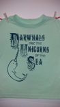 Narwhals Are The Unicorns Of The Sea, Original Screen Printed Child's Mint Shirt 4t 4 small
