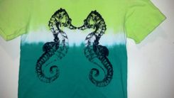 I See A Seahorse Kid's Screen Printed And Tie Dyed Shirt, Extra Small (Age 4-5) 4 small