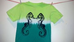 I See A Seahorse Kid's Screen Printed And Tie Dyed Shirt, Extra Small (Age 4-5) 5 small