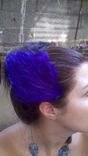 Sale Purple Feather Hair Fascinator 1 small