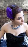 Sale Purple Feather Hair Fascinator 2 small