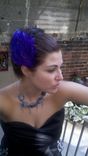 Sale Purple Feather Hair Fascinator 5 small