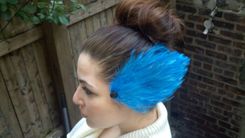Sale Sky Blue Feather Hair Fascinator, Great For Weddings & Special Occasions, Ready To Ship 3 small