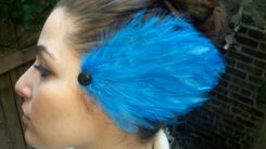 Sale Sky Blue Feather Hair Fascinator, Great For Weddings & Special Occasions, Ready To Ship 5 small