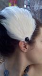 Sale Black Swan Feather Hair Fascinators Set Of 2 White Feathers 3 small